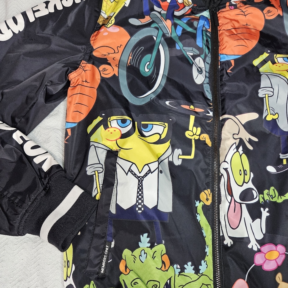 Nickelodeon Members Only Black Cartoon Character Jacket RN 125663 - Picture 3 of 10